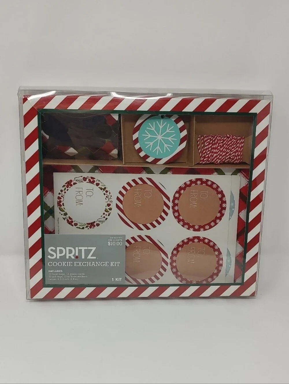 Spritz Holiday Cookie Exchange Kit - Christmas Treat Bags, Gift Tags & Stickers
